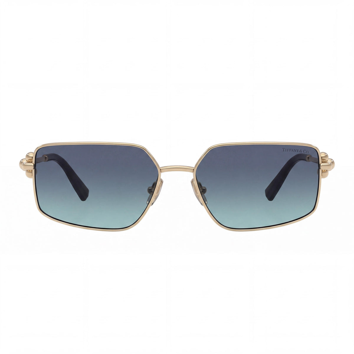 Tiffany & Co. TF3111 Gold Rectangle Sunglasses Unisex, Photo 2