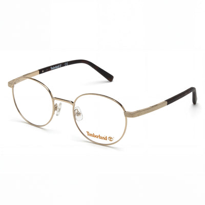 Timberland 1724 Gold Round Eyeglasses Unisex, Metal frame