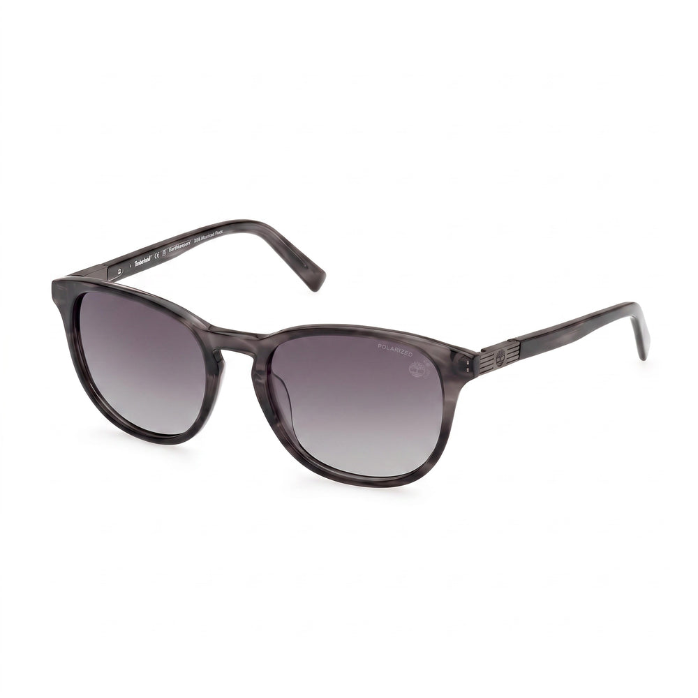Timberland Gray Square Sunglasses for Men, Smoke lens