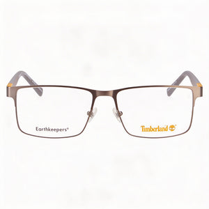 Timberland Rectangle Eyeglasses for Men — front view, Metal frame