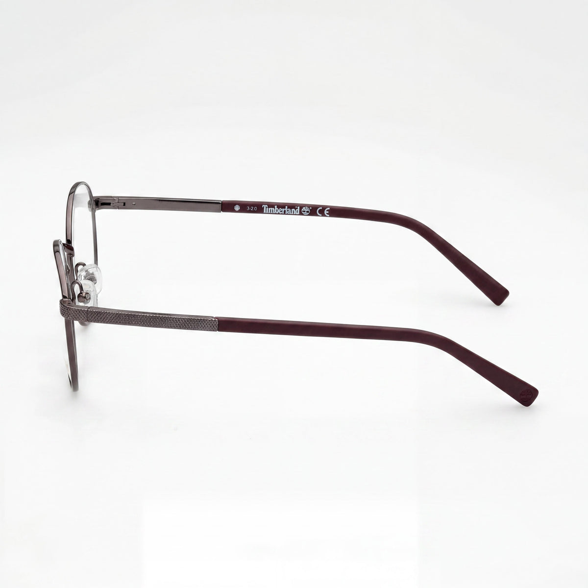 Timberland TB1724 Shiny Gunmetal Round Eyeglasses for Men, Metal 50mm, Photo 2