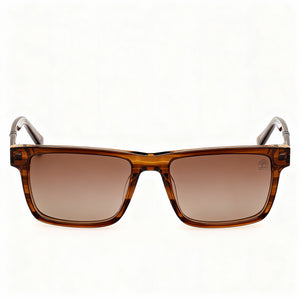 Timberland Tb00020 Rectangle Sunglasses Men — side view, Polarized Brown lens