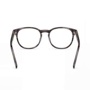 Timberland TB1804 Round Eyeglasses Men — side view, Black Acetate temples