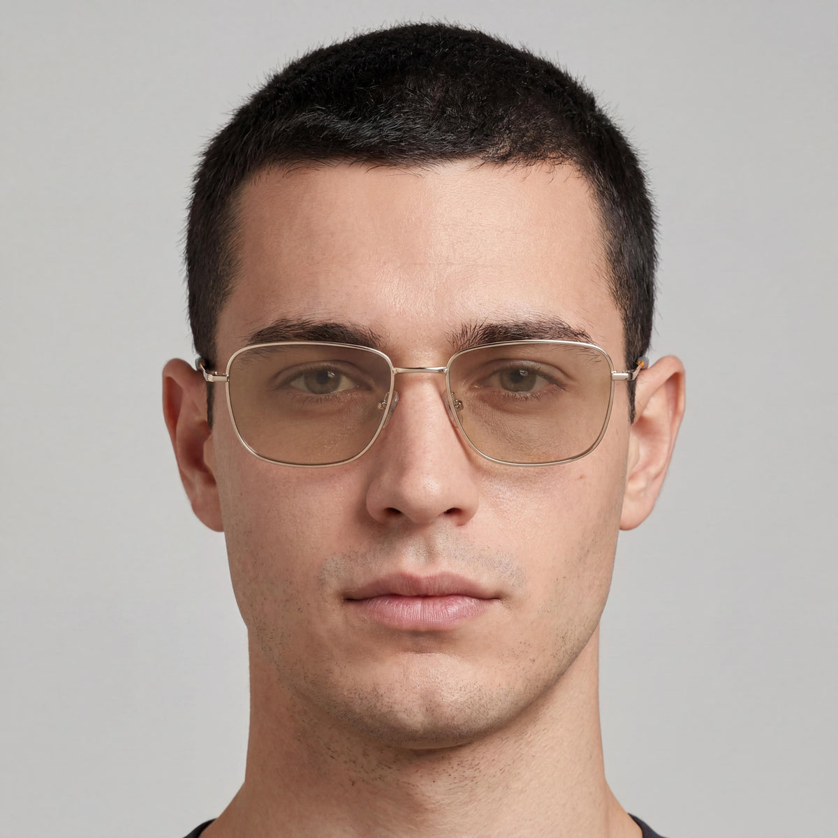 Gafas rectangulares Timberland TB1844 en oro pálido brillante para hombre, Photo 4
