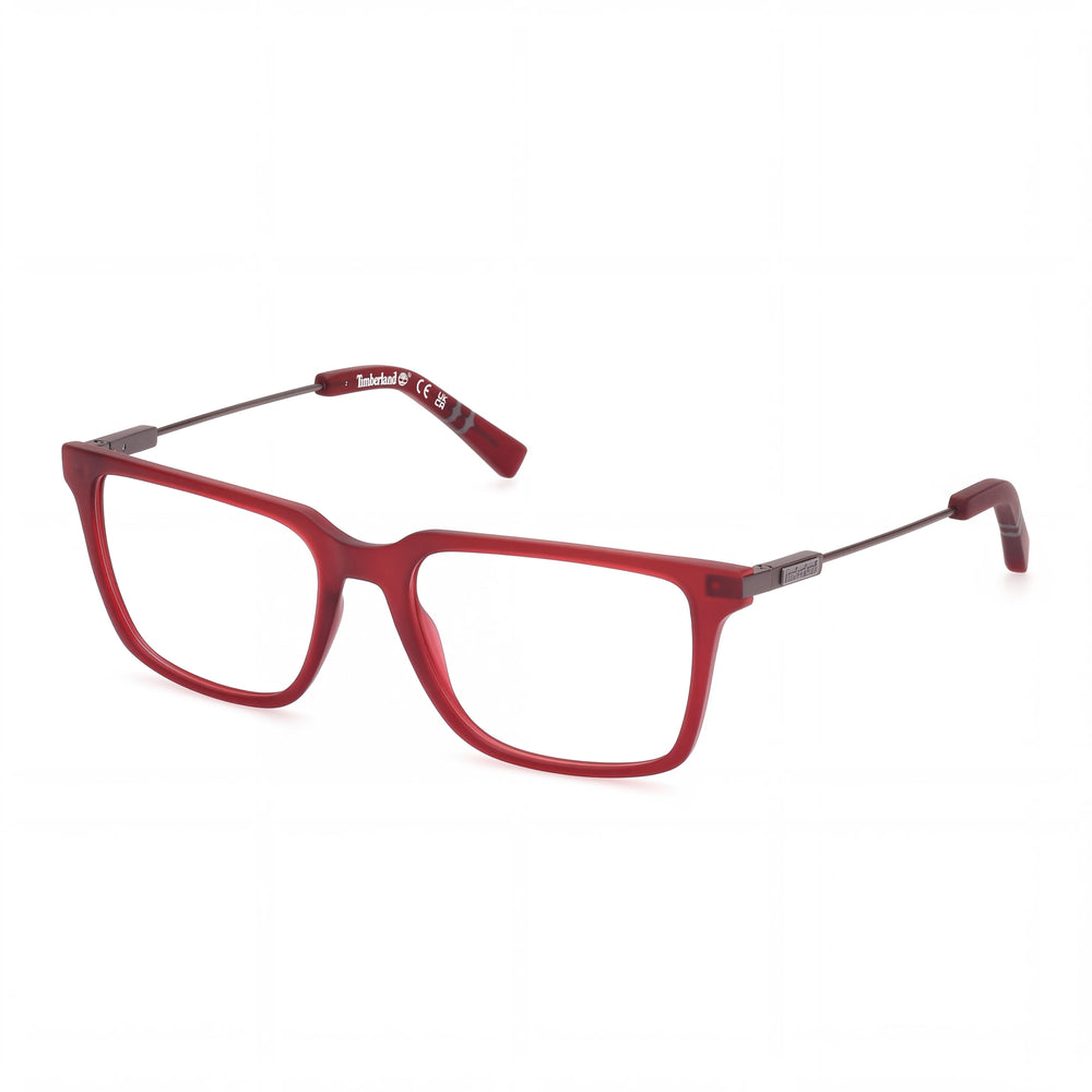 Timberland Tb50016 Red Rectangle Eyeglasses for Men, Injected frame