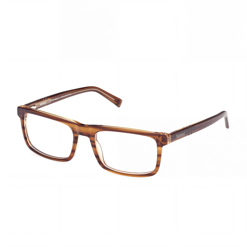 Timberland Tb50023 Brown Rectangle Eyeglasses for Men
