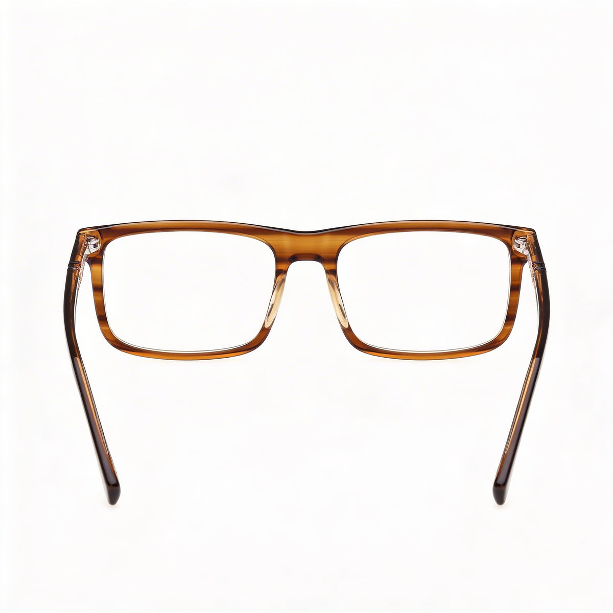Timberland Tb50023 Dark Brown/Horn Rectangle Eyeglasses for Men, 55mm, Photo 3