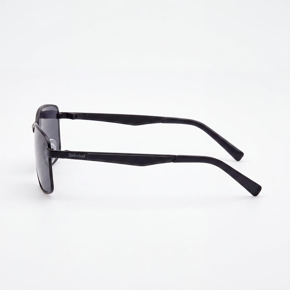Timberland TB9233 Rectangle Sunglasses Men — side view, Non-Polarized Smoke lens