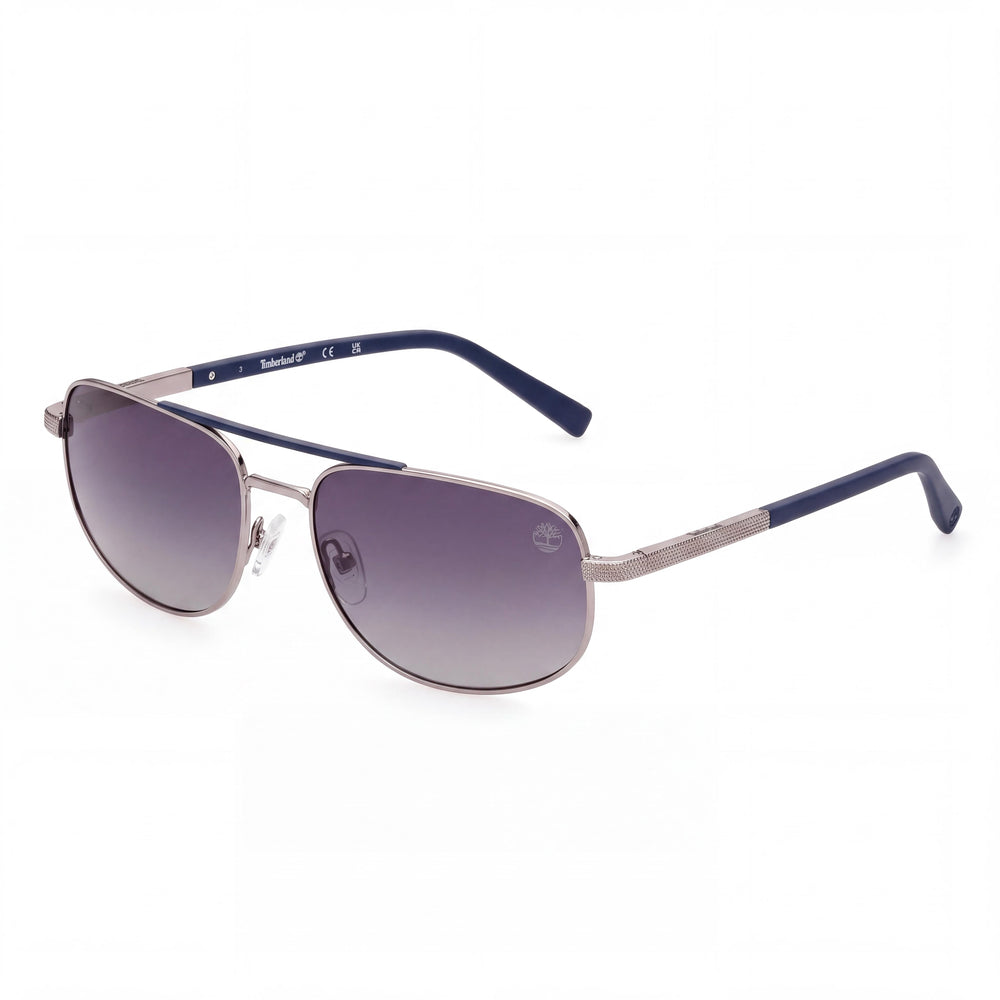 Timberland TB9285 Gold Aviator Sunglasses for Men, Smoke lens