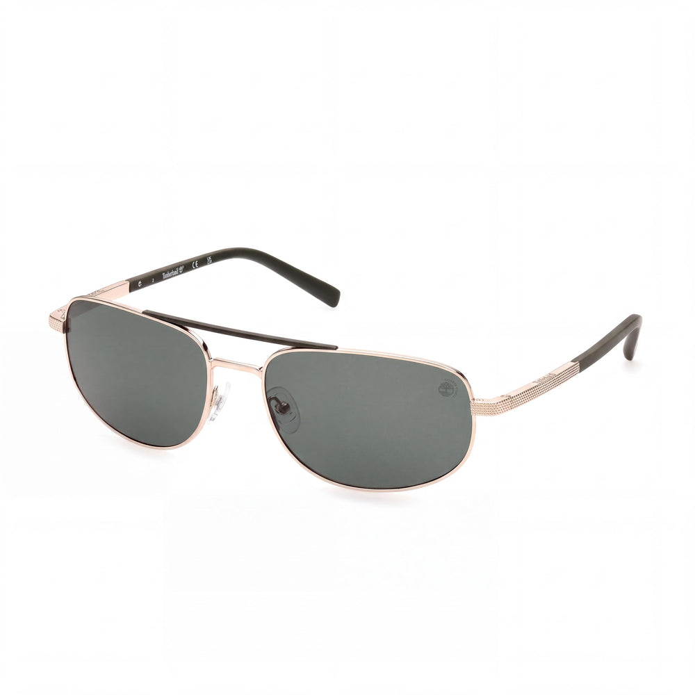 Timberland TB9285 Gold Aviator Sunglasses for Men, Green lens