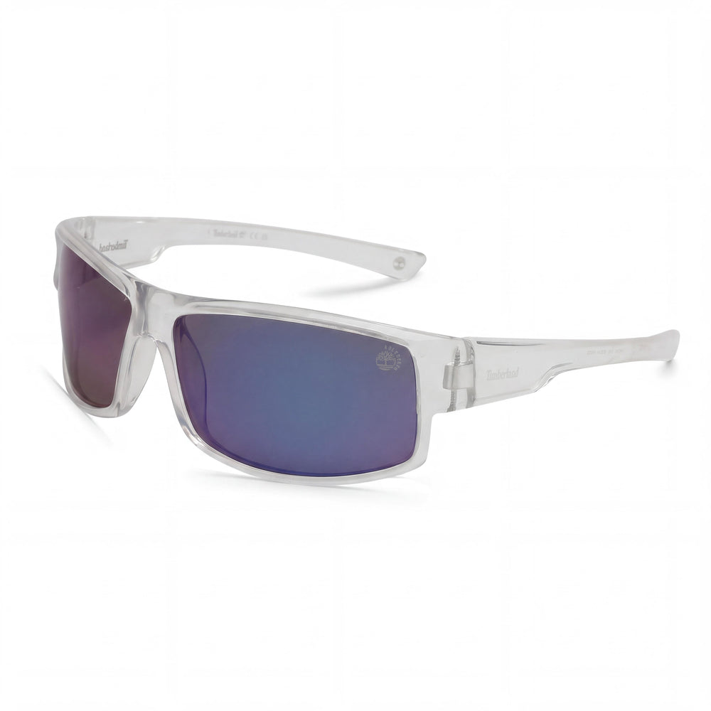 Timberland TS00002 Gray Rectangle Sunglasses for Men, Smoke lens