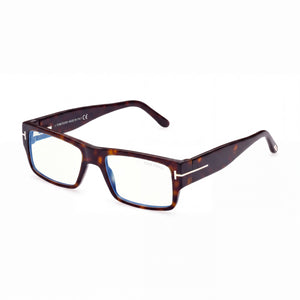 Tom Ford 5835-B Havana Rectangle Eyeglasses for Men, Pantographed Plastic frame