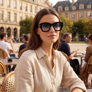 Tom Ford Black Sunglasses Women — outdoor wear, Gradient Blue Polarized lens