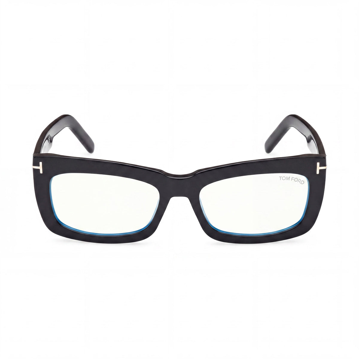Tom Ford Shiny Black Rectangle Eyeglasses Unisex, 55mm, Photo 2