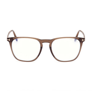 Tom Ford Rectangle Eyeglasses for Men — front view, Plastic