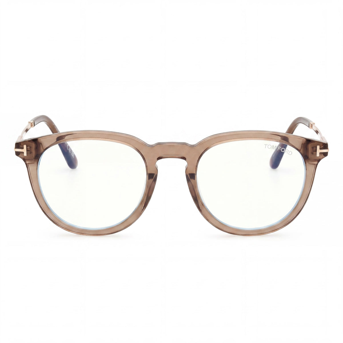 Gafas graduadas redondas Tom Ford unisex, marrón, Photo 2