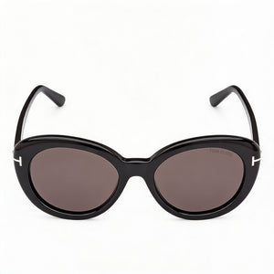 Tom Ford Classic Oval Sunglasses for Women — front view, Pantographed Plastic frame
