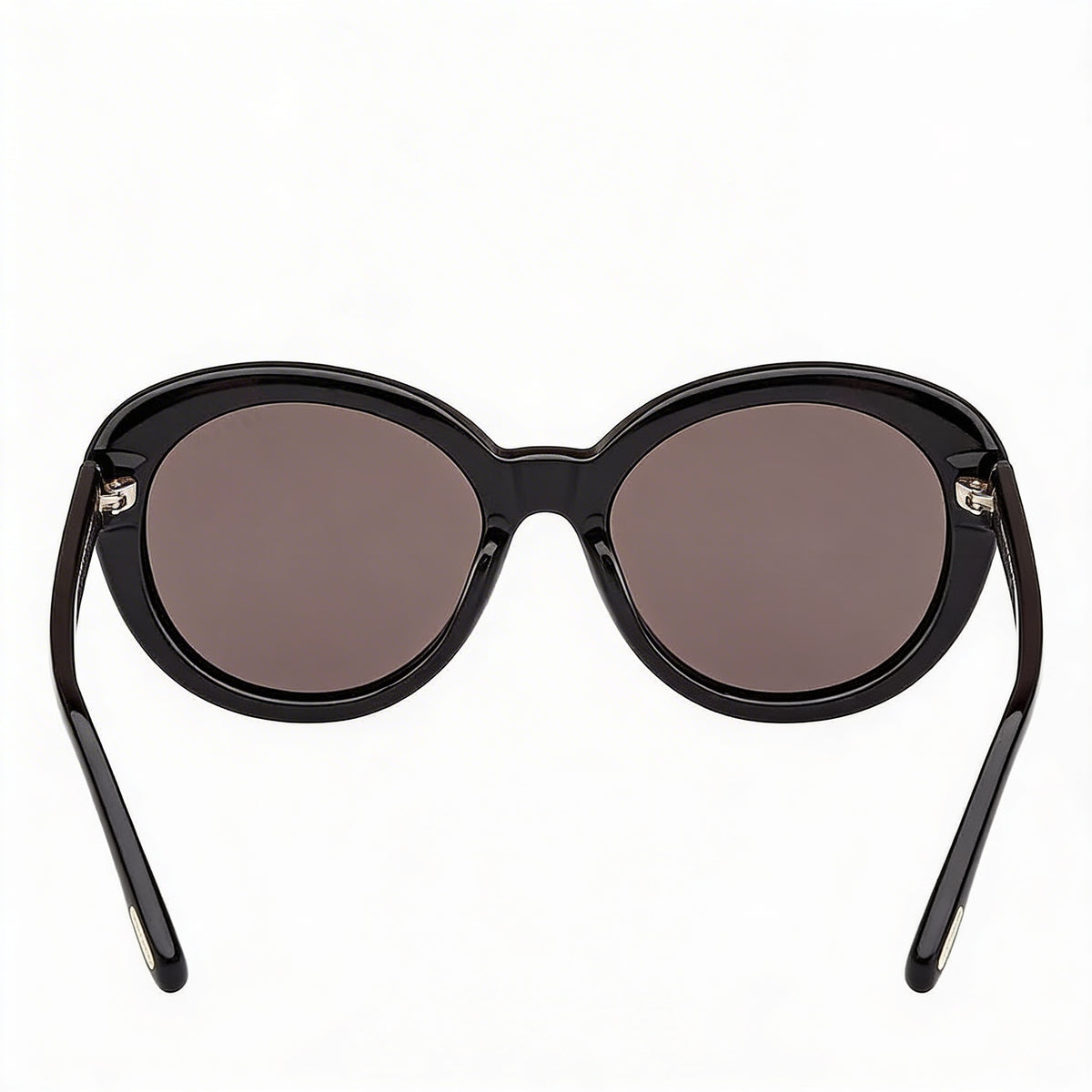 Tom Ford Classic Shiny Black Oval Sunglasses for Women, 55mm, Photo 3