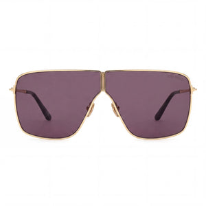 Tom Ford Classic Aviator Sunglasses Unisex — front view, Gold frame