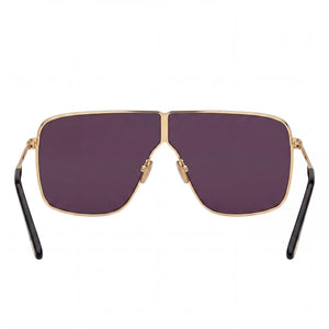 Tom Ford Classic Aviator Sunglasses Unisex — side view, Polarized Smoked lens