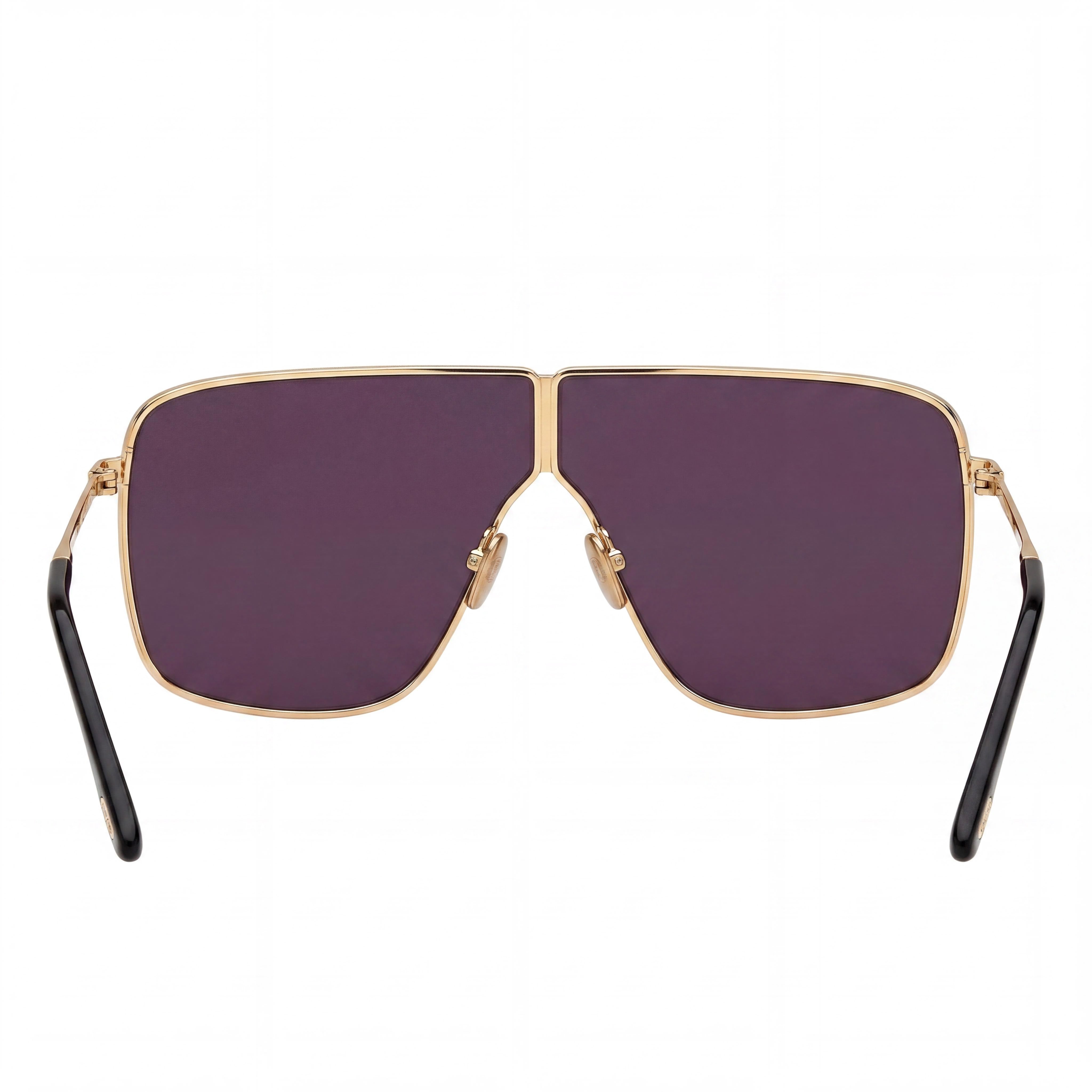 Gafas de sol aviador Tom Ford Classic Shiny Deep Gold Smoke, Unisex, Photo 3