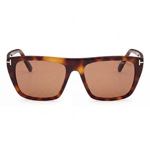 Tom Ford Classic Rectangle Sunglasses Unisex — front view, Black frame