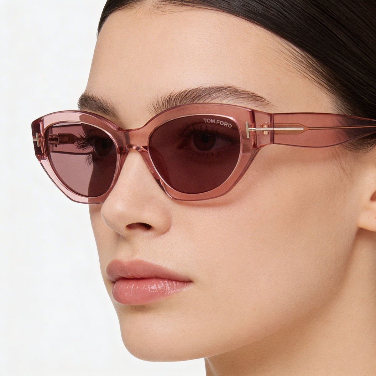Gafas de sol rectangulares Tom Ford Classic Pink para mujer, 55 mm, Photo 4