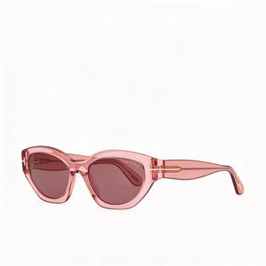 Tom Ford Classic Rectangle Sunglasses Women — side view, Non-Polarized Brown lens