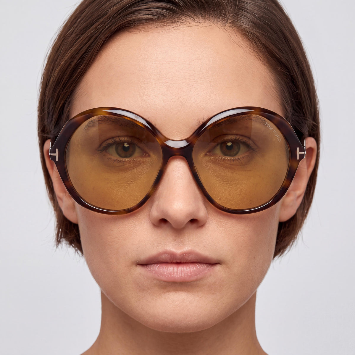 Tom Ford FT 1282 Dark Havana Oval Sunglasses Unisex, 60mm, Photo 4