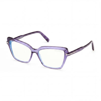 Tom Ford FT 5948-B Violet Cat Eye Eyeglasses for Women, 55mm frame