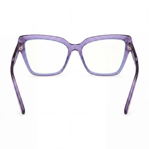 Tom Ford FT 5948-B Cat Eye Eyeglasses Women — side view, Violet temples