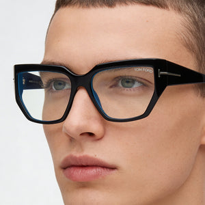 Tom Ford FT 5951-B Black Eyeglasses Unisex — lifestyle wear, reading and screen work