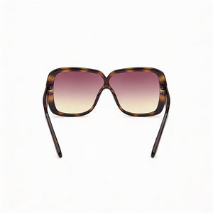 Tom Ford FT1037 Square Sunglasses Women — side view, Non-Polarized Gradient Violet Mirror lens