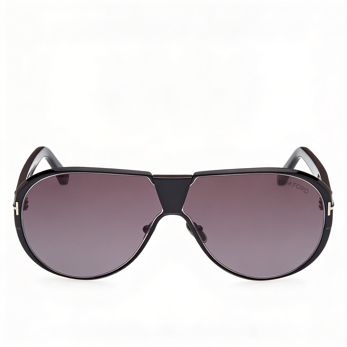 Gafas de sol aviador unisex Tom Ford FT1072, color negro con lentes ahumados, 64 mm, Photo 2