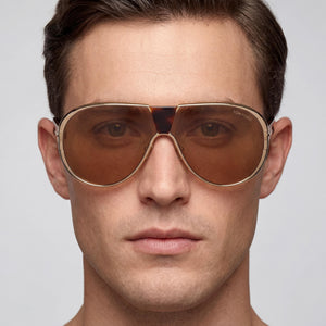 Tom Ford FT1072 Aviator Sunglasses Unisex — interior view, Non-Polarized lens detail