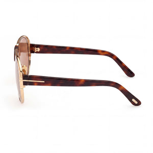 Tom Ford FT1072 Aviator Sunglasses Unisex — side view, Non-Polarized lens