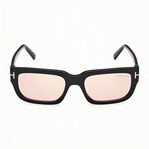 Tom Ford FT1075 Rectangle Sunglasses for Women — front view, Acetate frame
