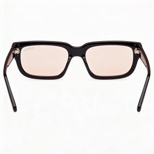 Tom Ford FT1075 Rectangle Sunglasses Women — side view, Non-Polarized Black lens