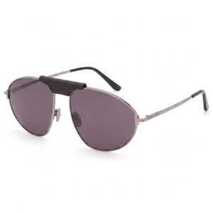 Tom Ford FT1095 Silver Aviator Sunglasses for Men, Smoke lens