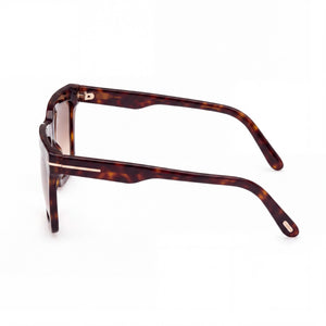 Tom Ford FT1110 Square Sunglasses Women — side view, Non-Polarized Brown Gradient lens
