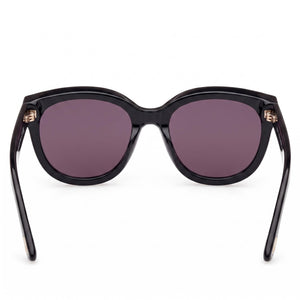 Tom Ford FT1114 Oval Sunglasses Women — side view, Non-Polarized Smoke lens