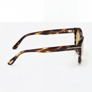Tom Ford FT1180 Rectangle Sunglasses Men — side view, Black lens