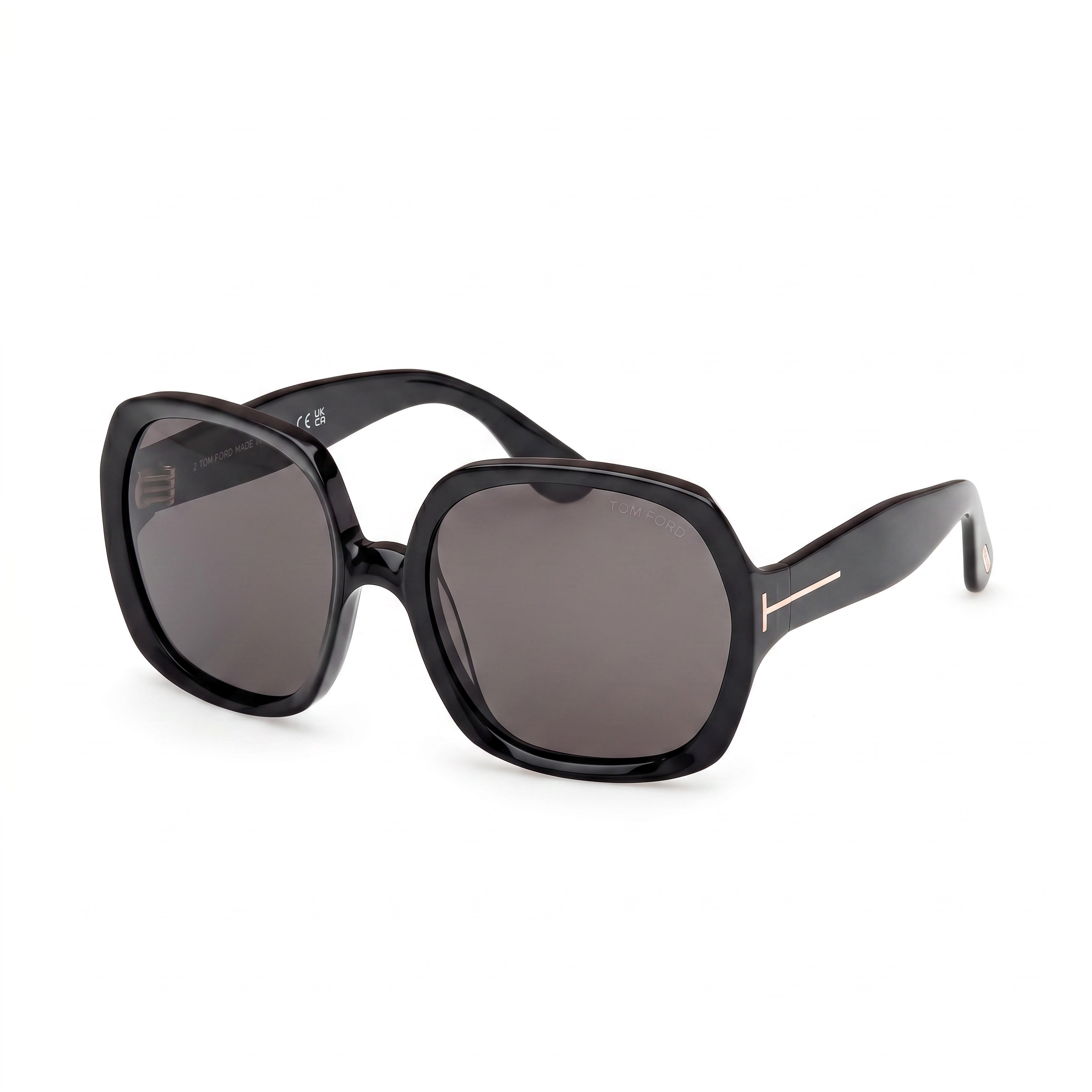 Gafas de sol rectangulares Tom Ford FT1221 negro brillante, unisex 60mm, Photo 1