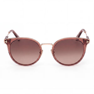 Tom Ford Ft1244-k Round Sunglasses Unisex — front view, Injected frame