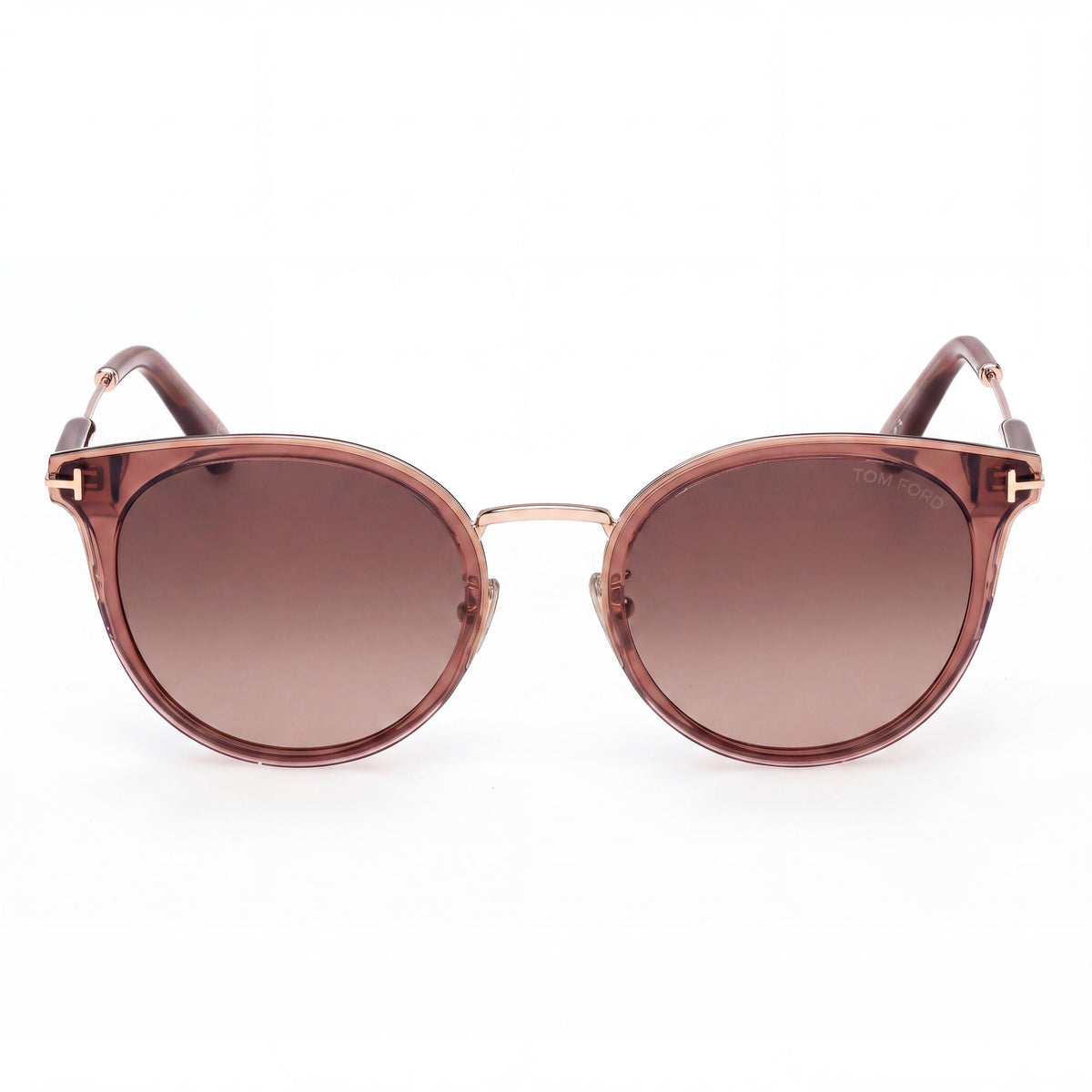 Gafas de sol unisex Tom Ford Ft1244-k redondas en marrón claro brillante, 54 mm, Photo 2