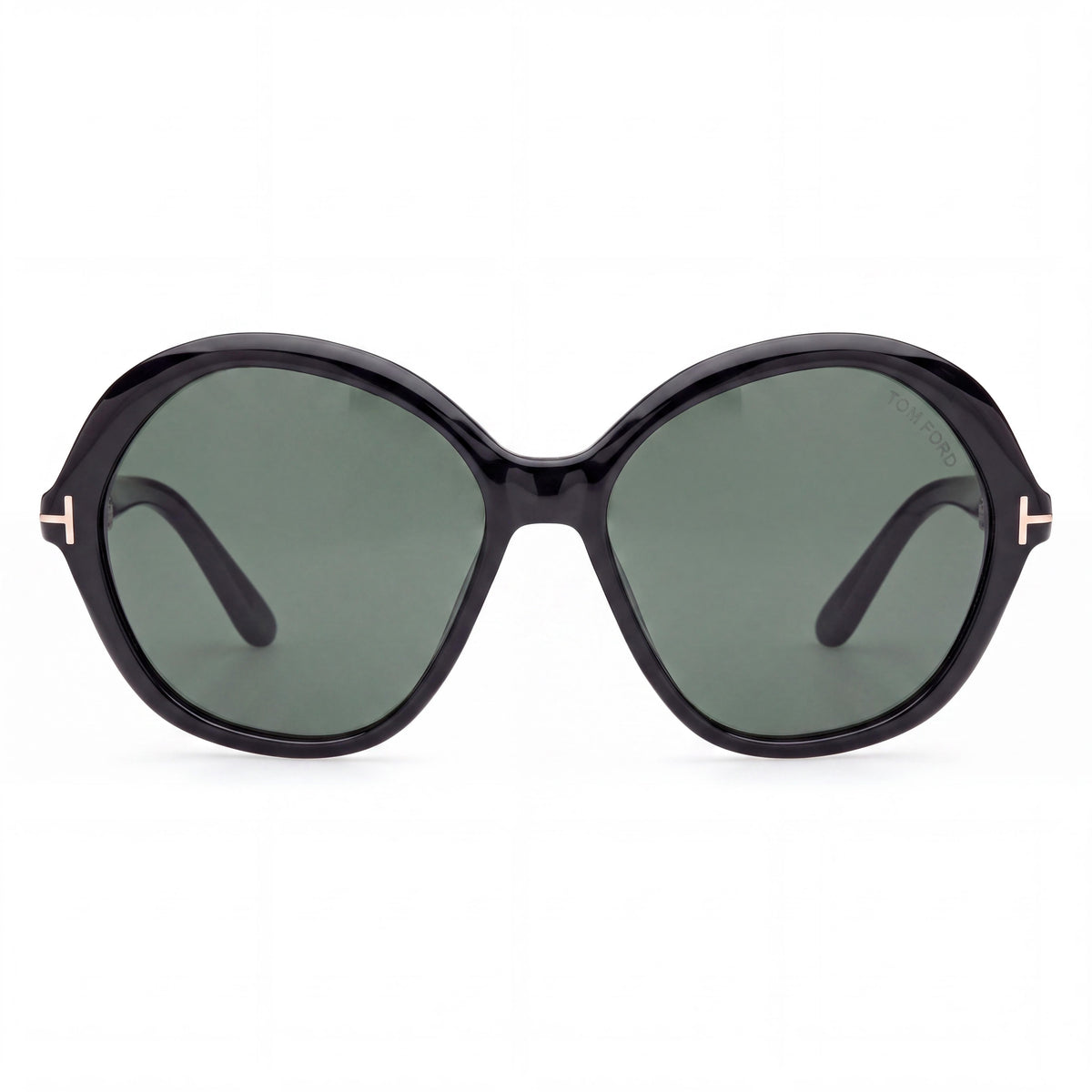 Tom Ford Ft1282 Shiny Black Round Sunglasses for Women, 60mm, Photo 2