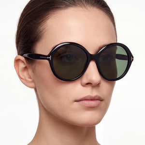 Tom Ford Ft1282 Round Sunglasses for Women — interior view, Non-Polarized lens detail