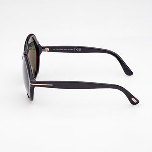 Tom Ford Ft1282 Round Sunglasses Women — side view, Non-Polarized Black lens