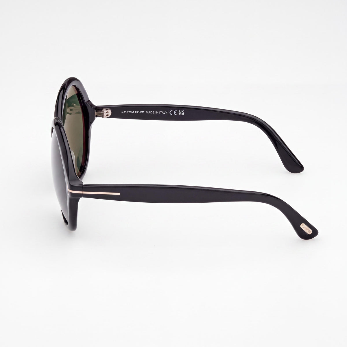 Tom Ford Ft1282 Shiny Black Round Sunglasses for Women, 60mm, Photo 3