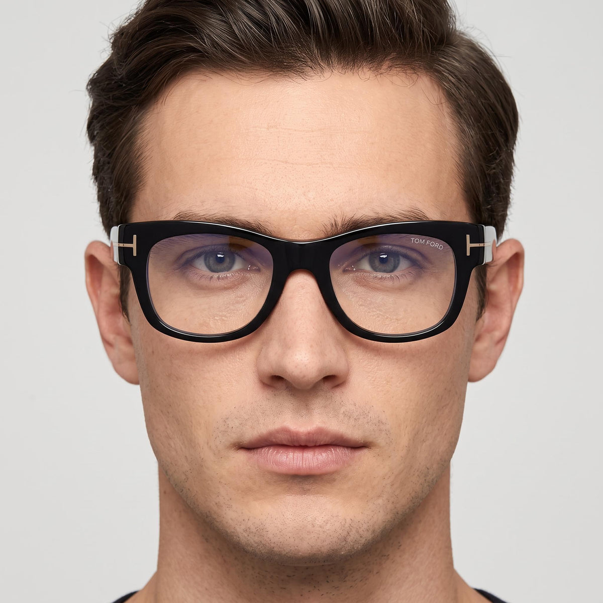 Tom Ford FT5040-B Black Square Eyeglasses Unisex, 52mm, Photo 3